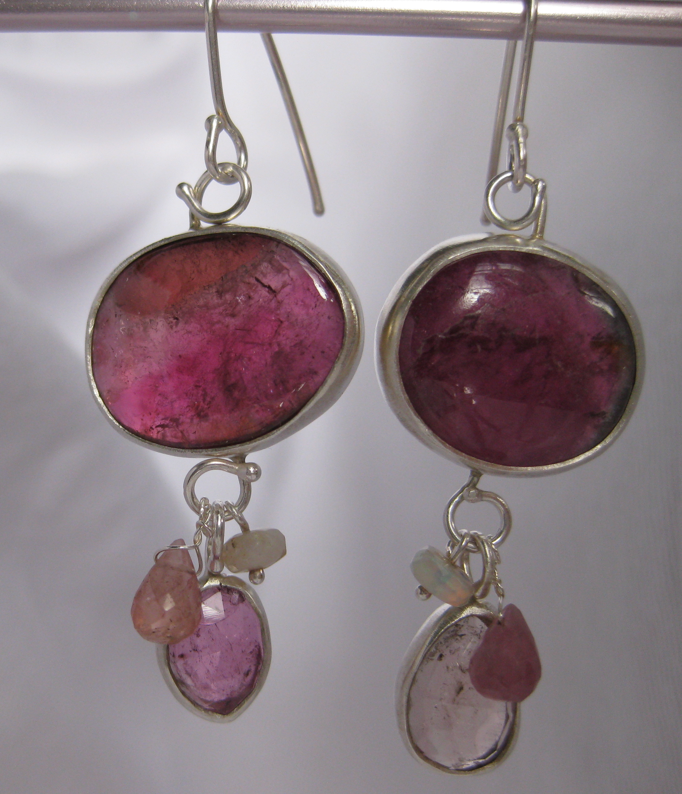 Pick #5Pink Tourmaline & Australian Opal (for inspiration) Earrings