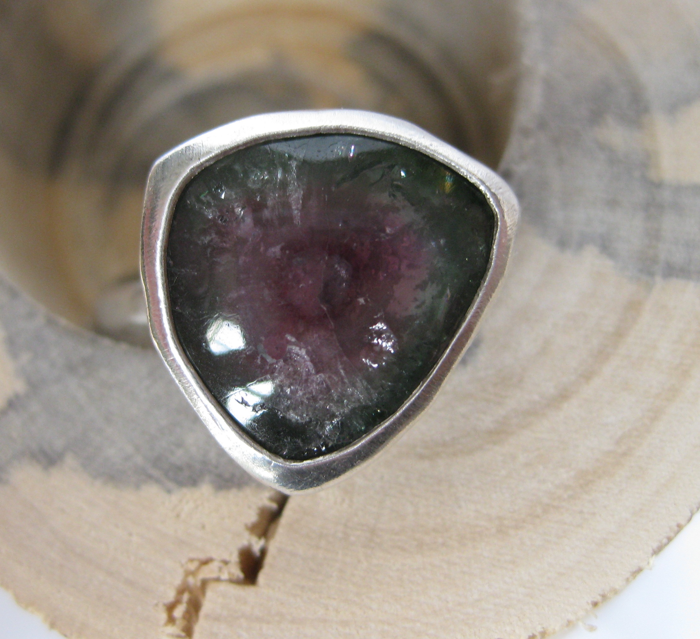 Pick #2:Watermelon tourmaline slice ring (this is for the "heart" chakra). Watermelon tourmalines bring compassion and help express emotional and spiritual love.