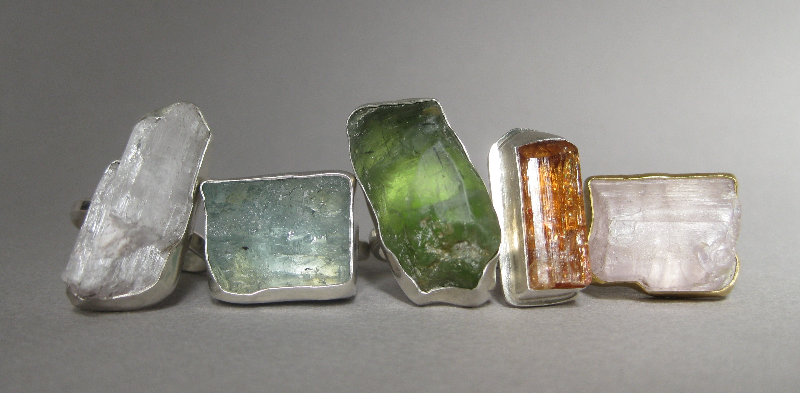 Raw Crystal Rings