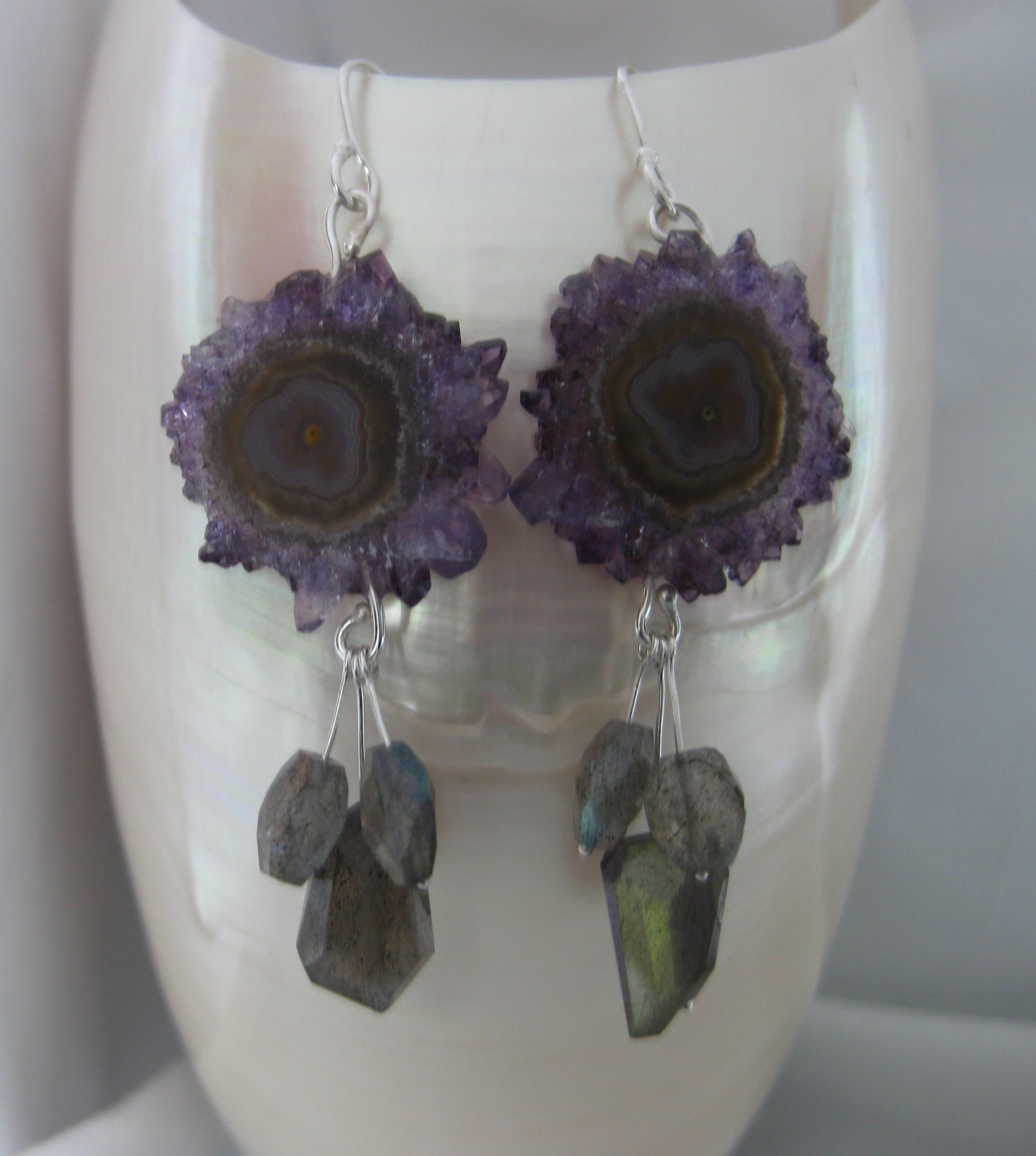 Stalactite & Labradorite Earrings