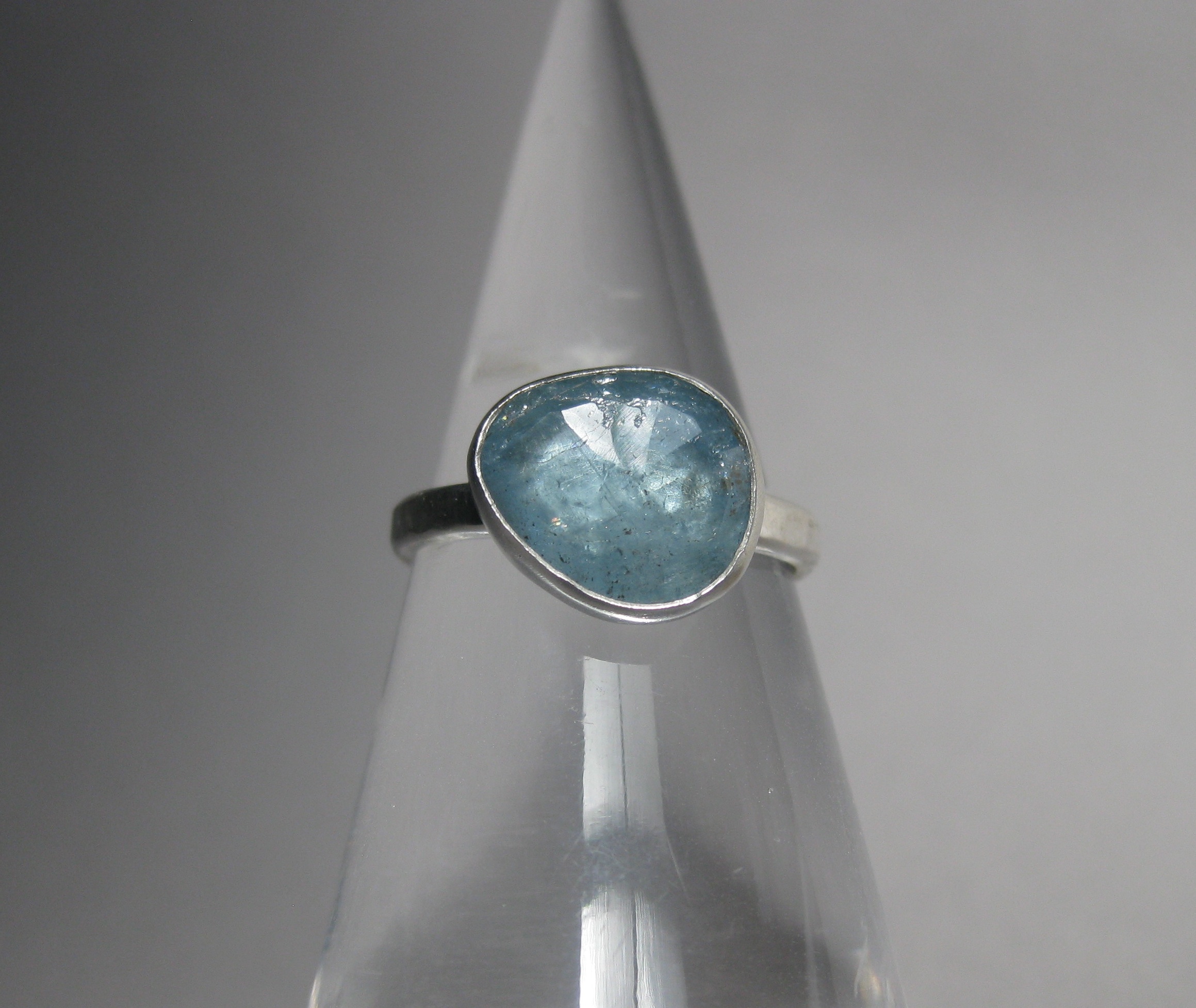 Rose Cut Aquamarine Ring