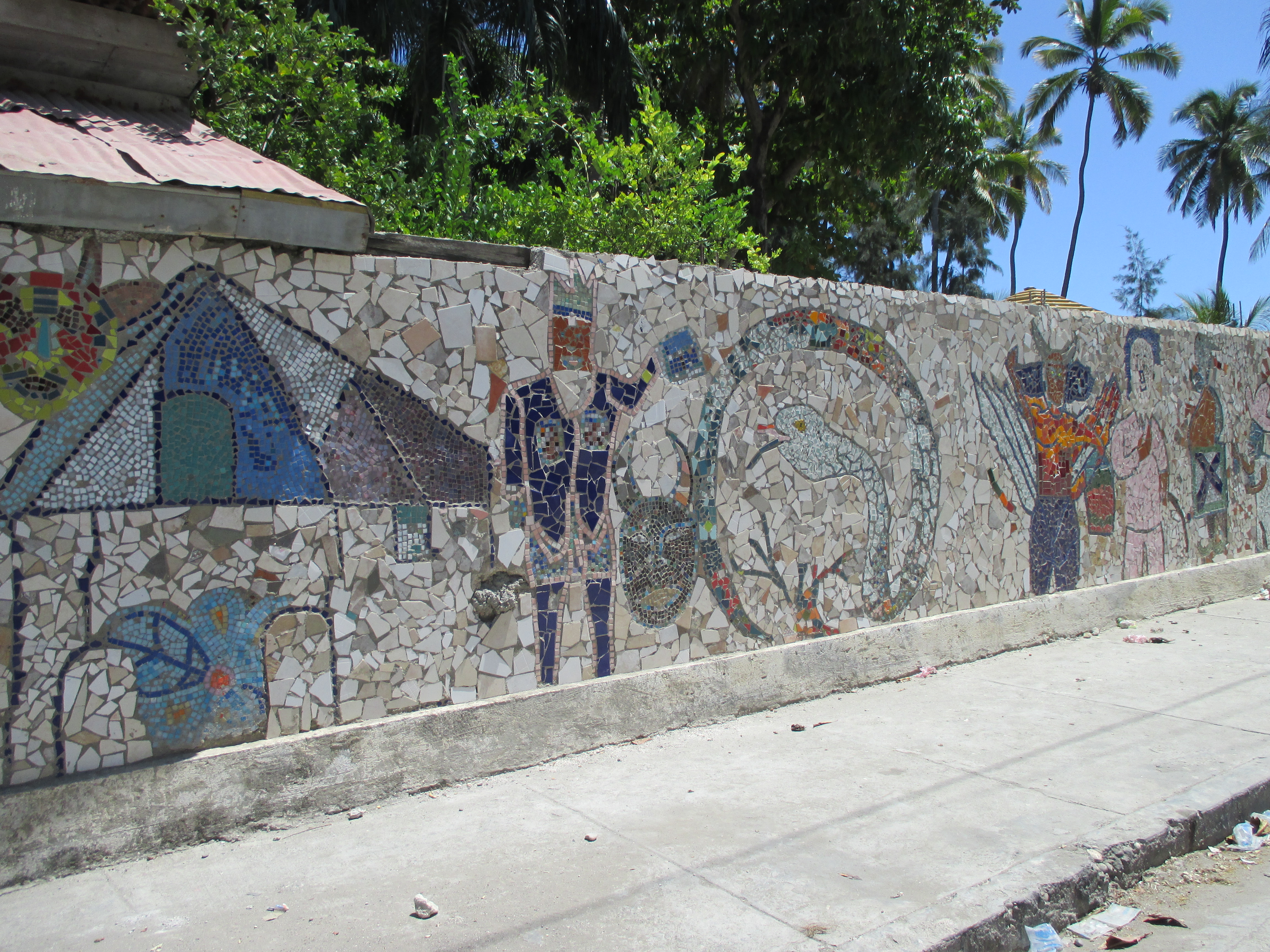 Part of the Mosaic Wall In Jacmel