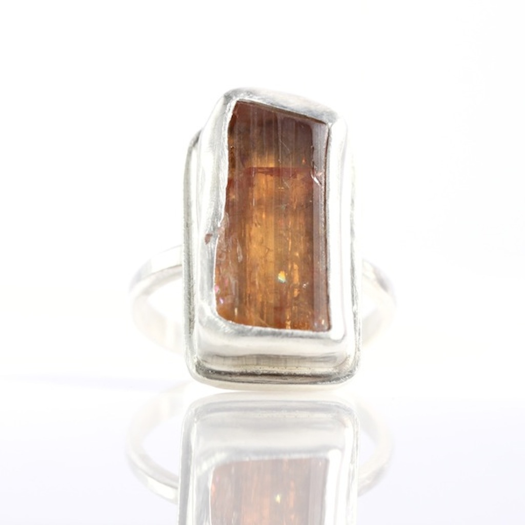 Raw Topaz Crystal Ring