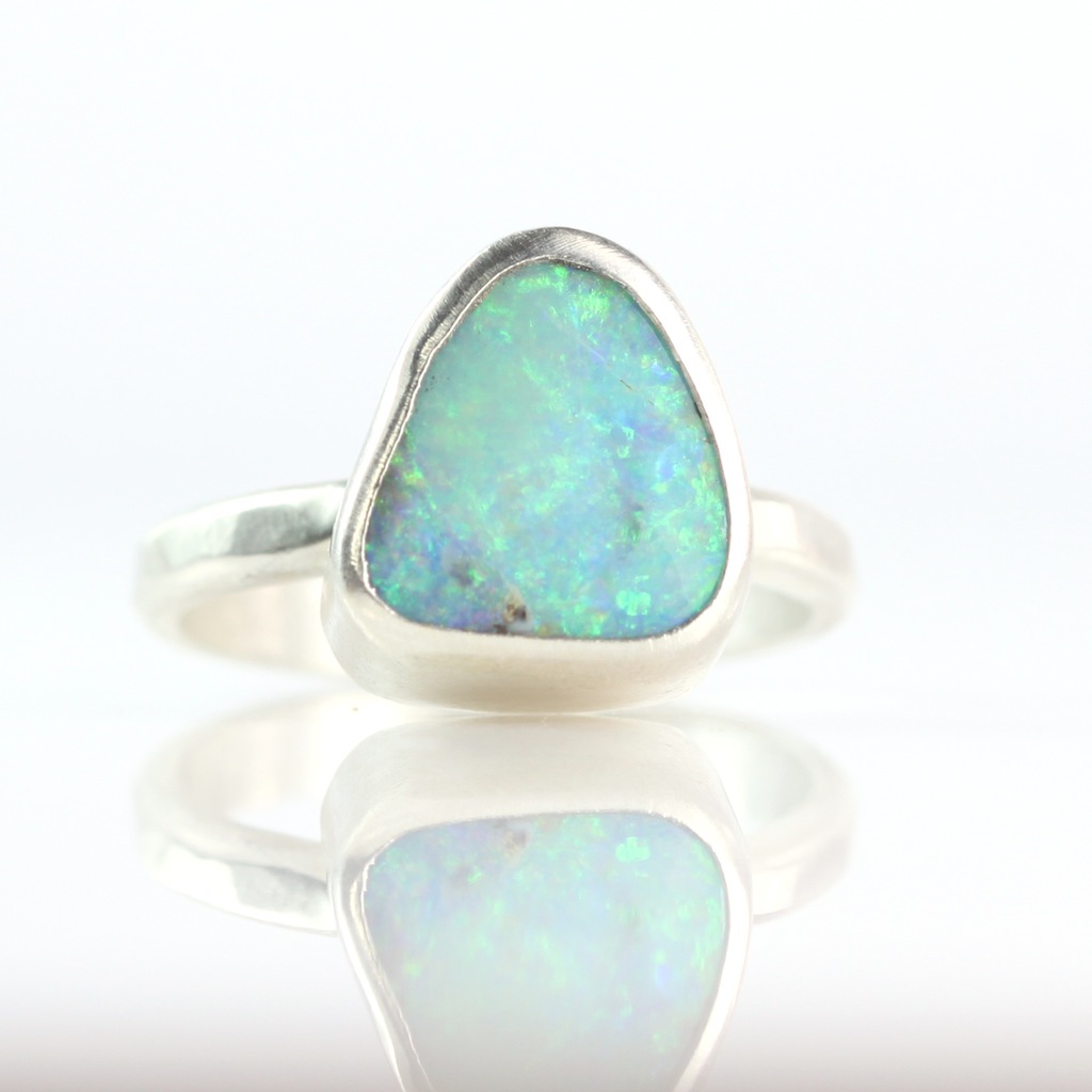 Australian Boulder Opal Ring