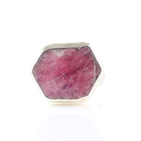 Raw Ruby Slice Ring