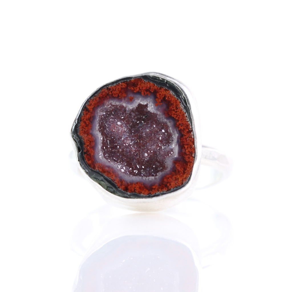 Red Geode Ring 2-1025