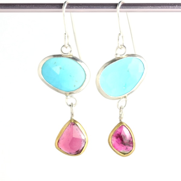 Turquoise_Rubelite_Rose_Cut_Earring.JPG